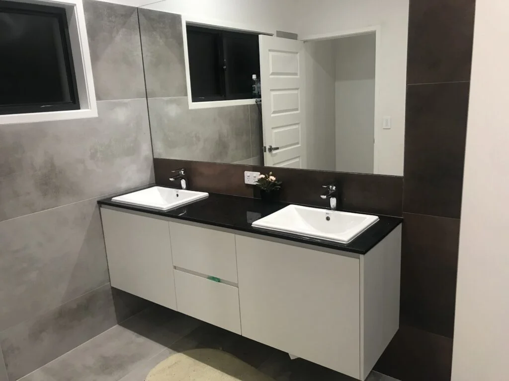 Bathroom vanity and floor — Brisbane QLD