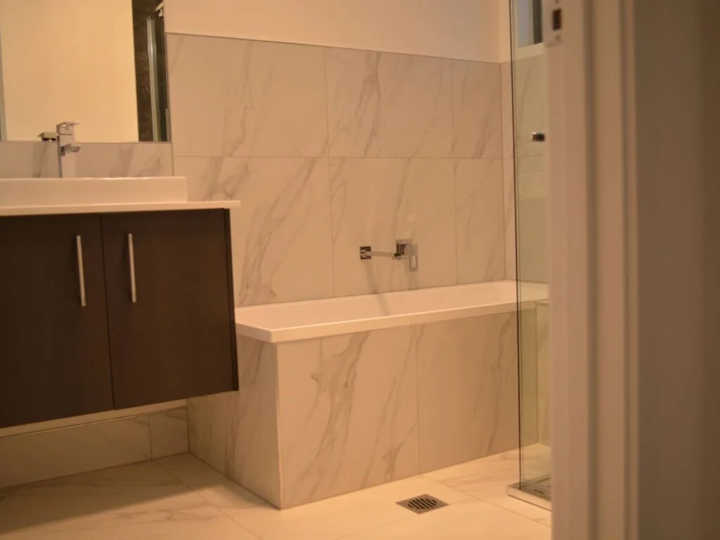 Marble-look bathroom — Brisbane QLD