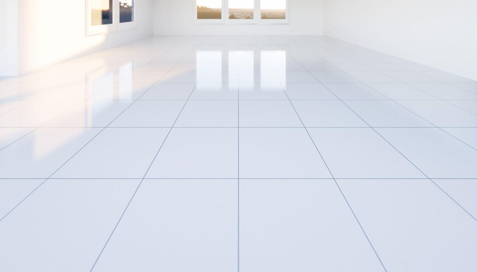 High-gloss floor tiling